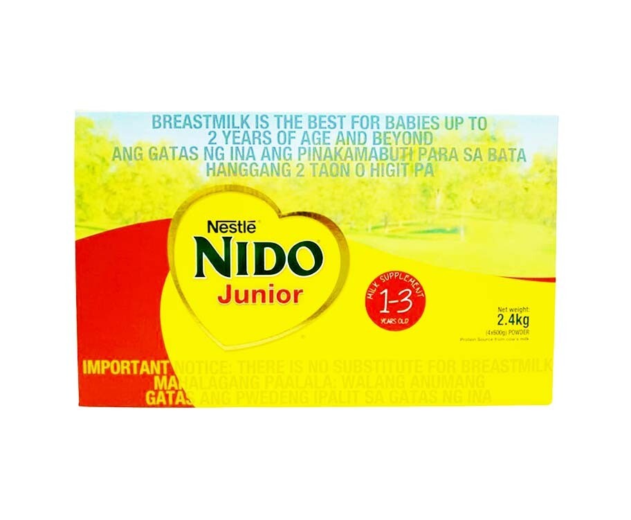 Nestlé Nido Junior Powdered Milk Supplement 1-3 Years Old (4 Packs x 600g) 2.4kg