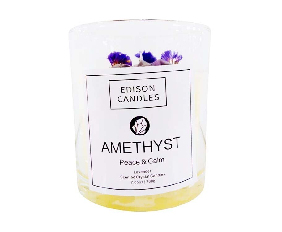 Edison Candles Amethyst Peace &amp; Calm Lavender 7.05oz (200g)