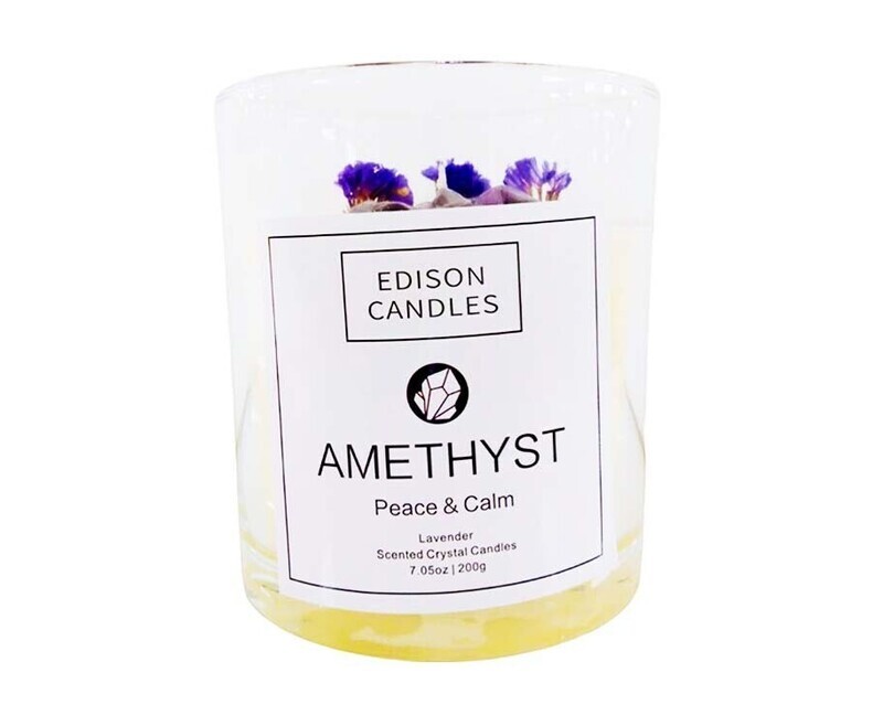Edison Candles Amethyst Peace &amp; Calm Lavender 7.05oz (200g)