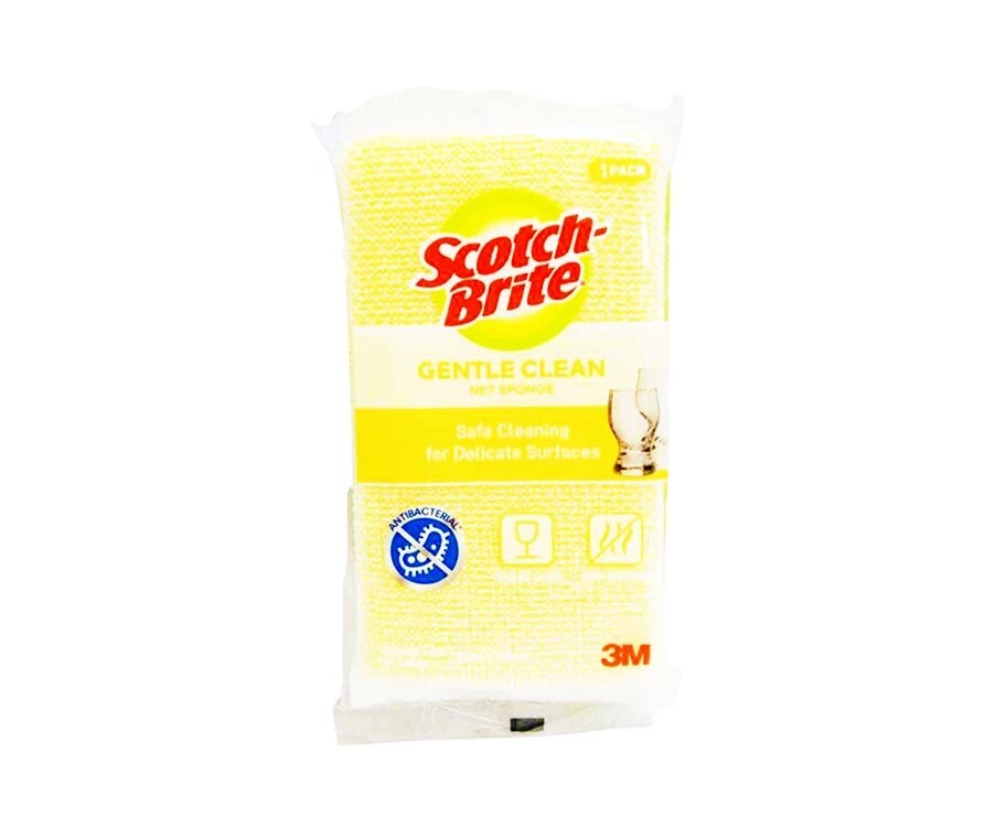 Scotch-Brite Gentle Clean Delicate Care Net Sponge 140mm x 80mm x 10mm