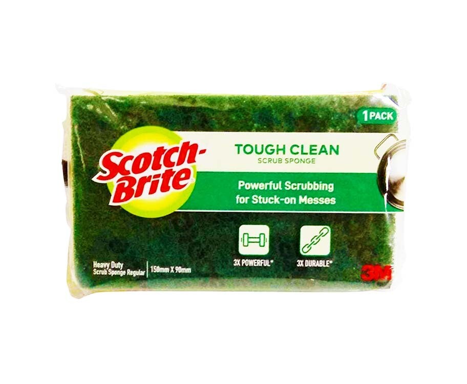 ScotchBrite Tough Clean HeavyDuty Scrub Sponge Regular 150mm x 95mm 1
