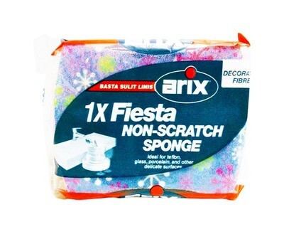 Arix Non-Scratch Scrub Sponge (Decorated Fibre) 1 Piece
