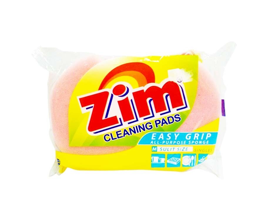 Zim Cleaning Pads Easy Grip All-Purpose Sponge Medium Sulit Size 1 Piece