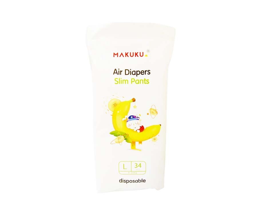 Makuku Air Diapers Slim Pants Disposable Large 34 Pieces