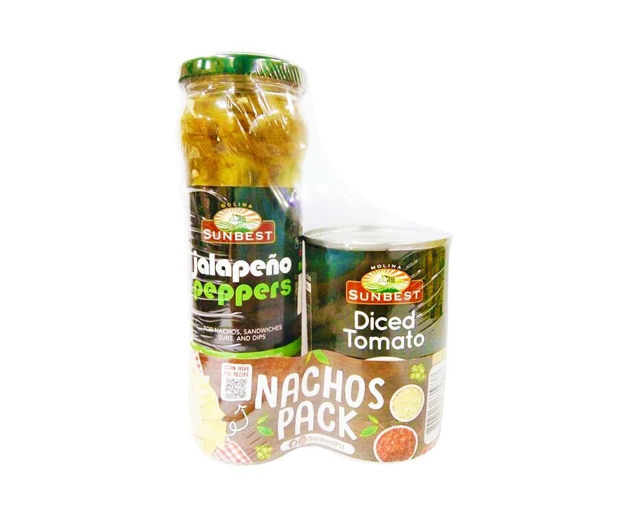 Sunbest Jalapeño Peppers 330g + Sunbest Diced Tomato 400g Nachos Pack