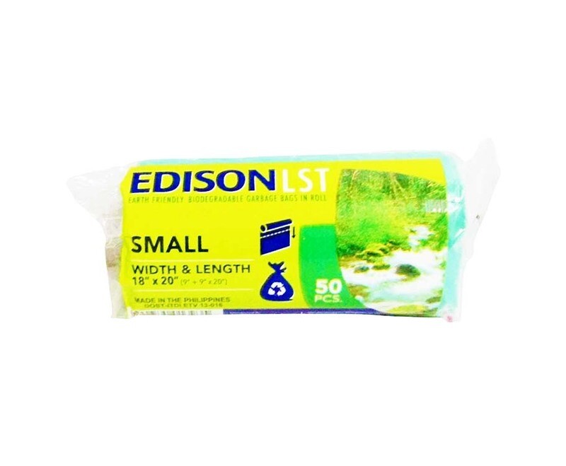 Edison LST Biodegradable Garbage Bag Roll Green Small 50 Pieces