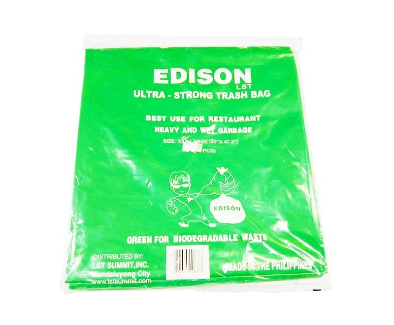 Edison LST Ultra-Strong Trash Bag Green XXX-Large 10 Pieces