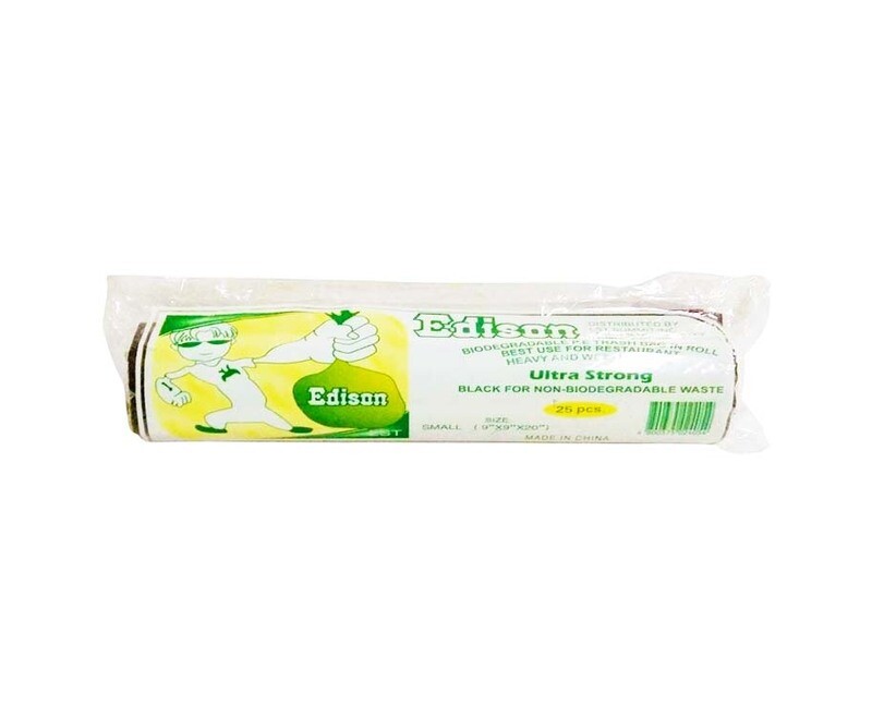 Edison LST Biodegradable Trash Bag Roll Black Small 25 Pieces