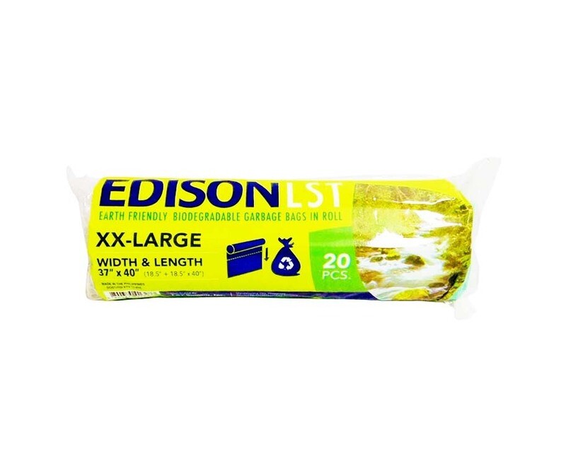 Edison LST Earth Friendly Biodegradable Garbage Bags in Roll (Green Bag) XX-Large 20 Pcs.