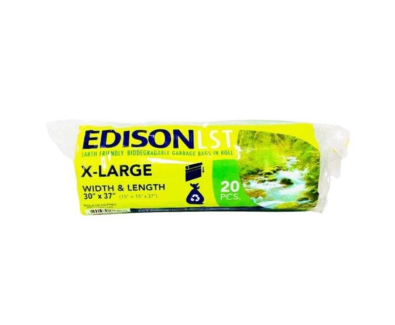 Edison LST Biodegradable Garbage Bag Roll Green X-Large 30&quot; x 37&quot; (15&quot; x 15&quot; x 37&quot;) 20 Pieces