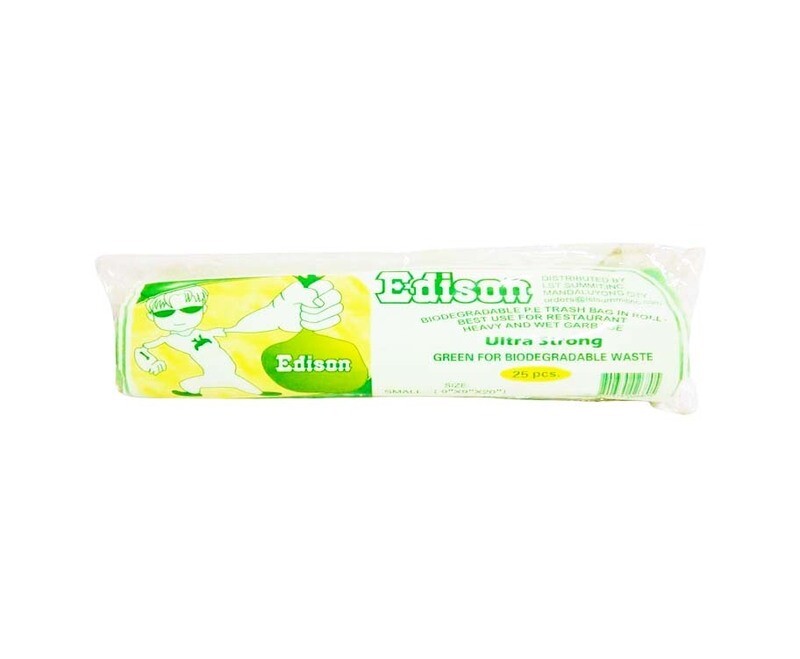 Edison LST Biodegradable Trash Bag Roll Green Small 25 Pieces