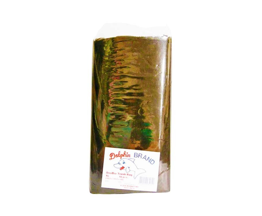 Dolphin Brand OxoBio Trash Bag Black XL 10 Pieces