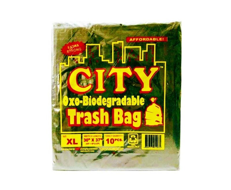 City Oxo-Biodegradable Trash Bag XL 30&quot;x 37&quot; 10 Pieces