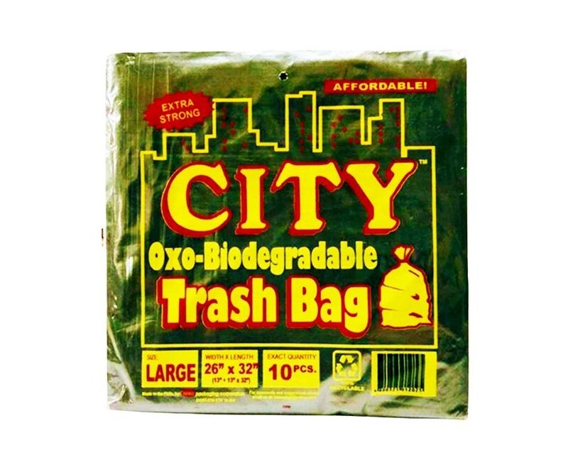 City Oxo-Biodegradable Trash Bag Large 26&quot;x 32&quot; 10 Pieces