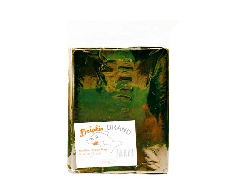 Dolphin Brand OxoBio Trash Bag Black Medium 10 Pieces