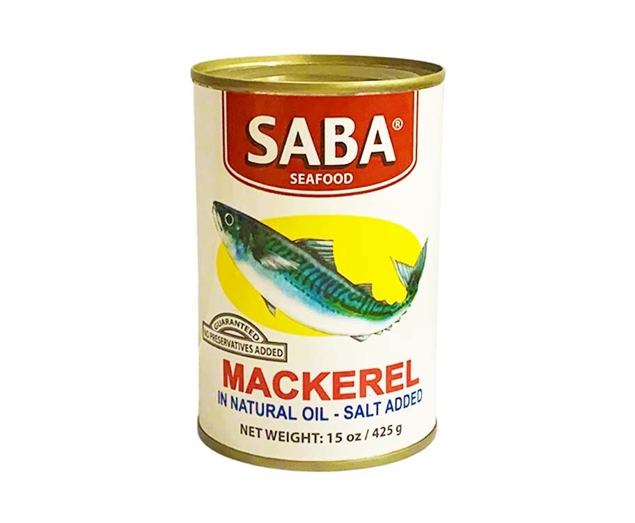 Saba Mackerel in Natural Oil - Salt Added 15oz (425g)