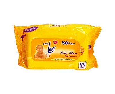 Baby Love Baby Wipes 80 Wipes