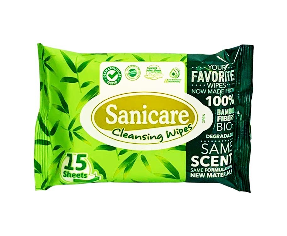 Sanicare Cleansing Wipes 15 Sheets