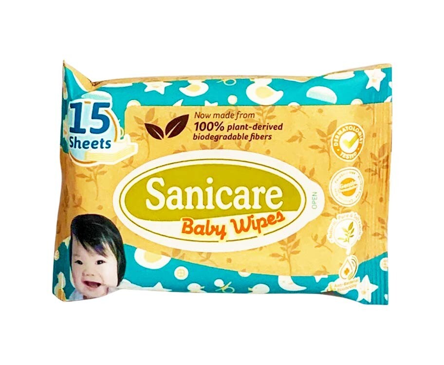 Sanicare Baby Wipes 15 Sheets
