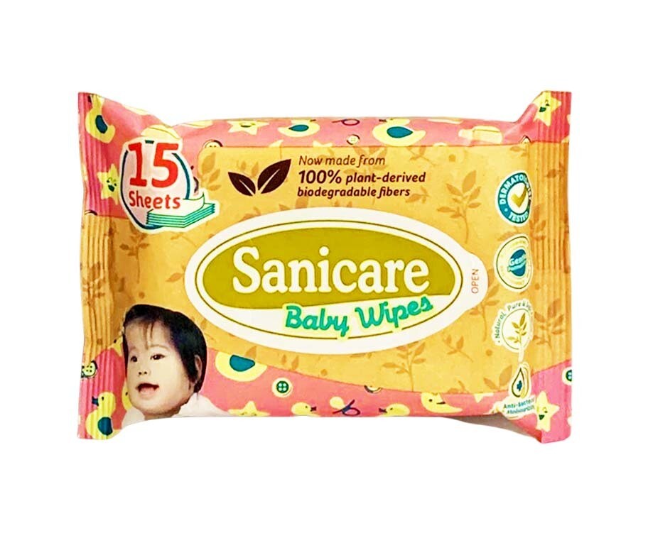 Sanicare Baby Wipes 15 Sheets