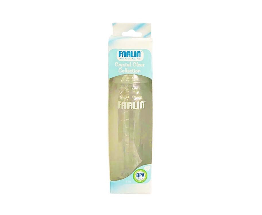 Farlin Crystal Clear Collection Feeding Bottle White 8oz (240mL)