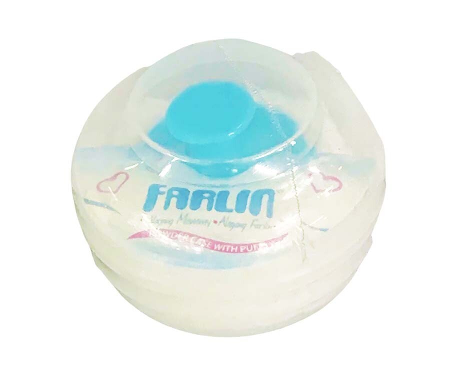 Farlin Powder Case with Puff Blue Color