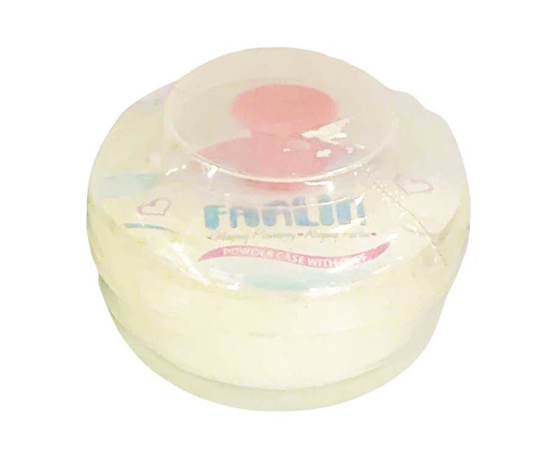 Farlin Powder Case with Puff Pink Color