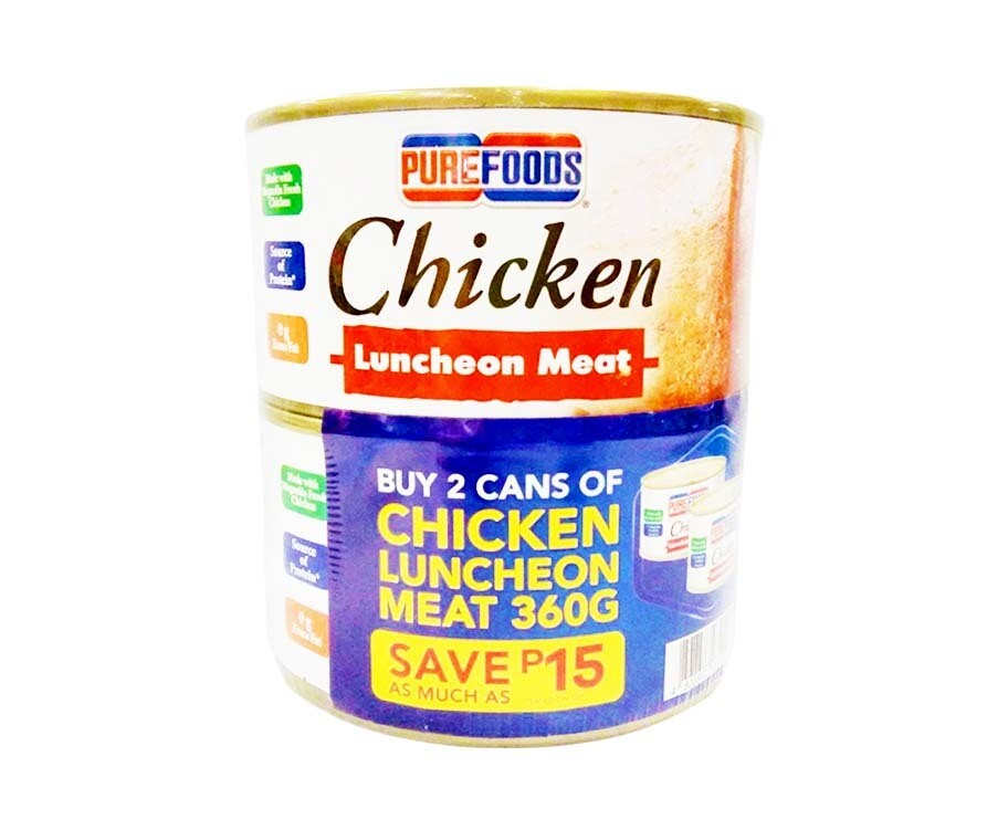 Purefoods Chicken Luncheon Meat (2 Packs x 360g)