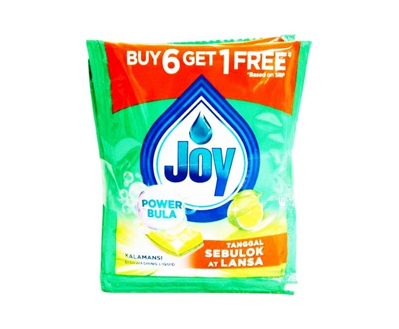 Joy Power Bula Kalamansi Dishwashing Liquid (6+1 Packs x 18.5mL)