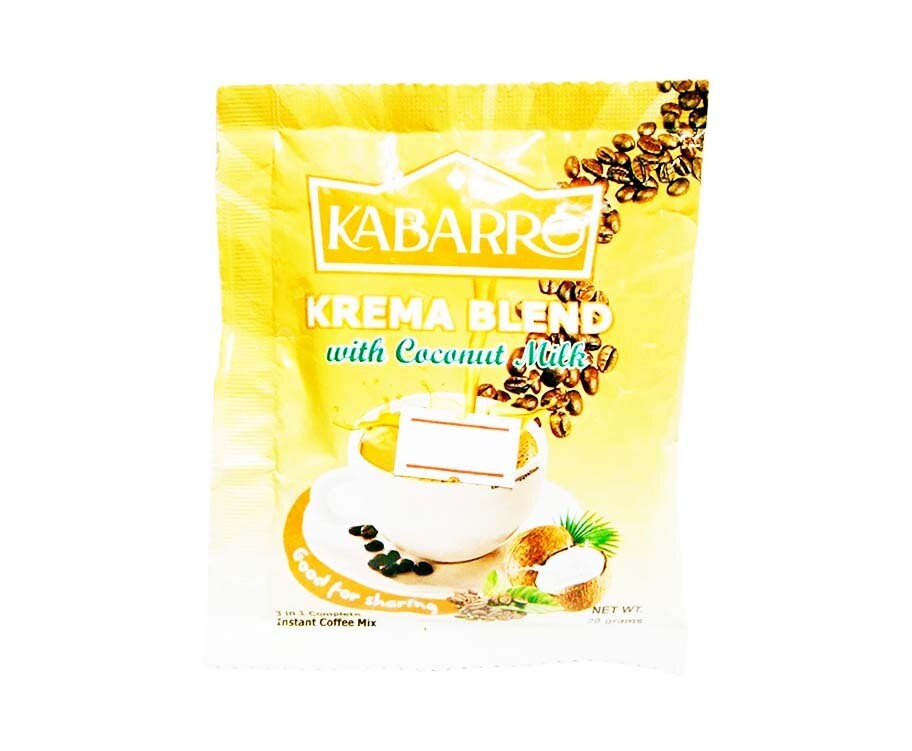 Kabarro Krema Blend with Coconut Milk 3-in-1 Complete Instant Coffee Mix 28g