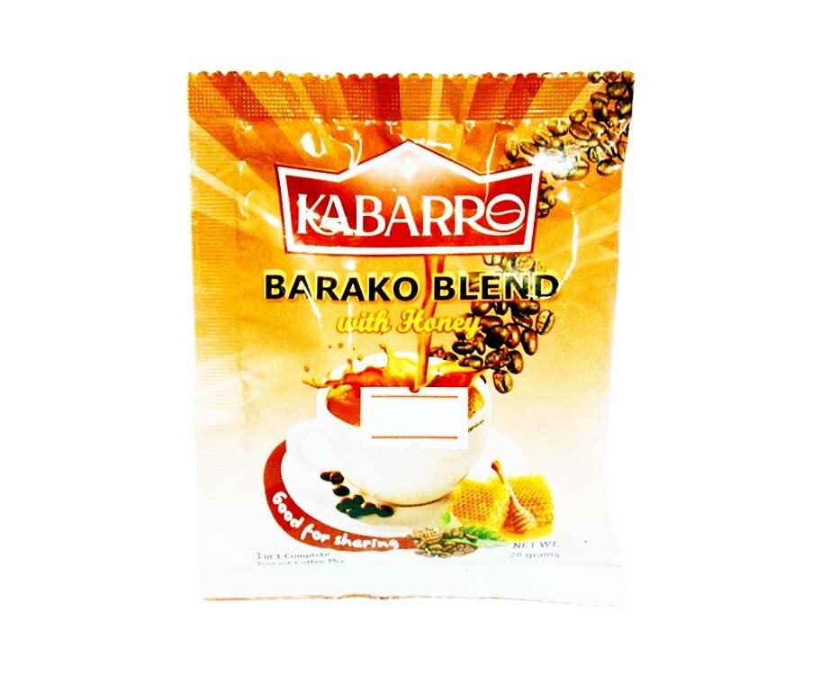 Kabarro Barako Blend with Honey 3-in-1 Complete Instant Coffee Mix 28g