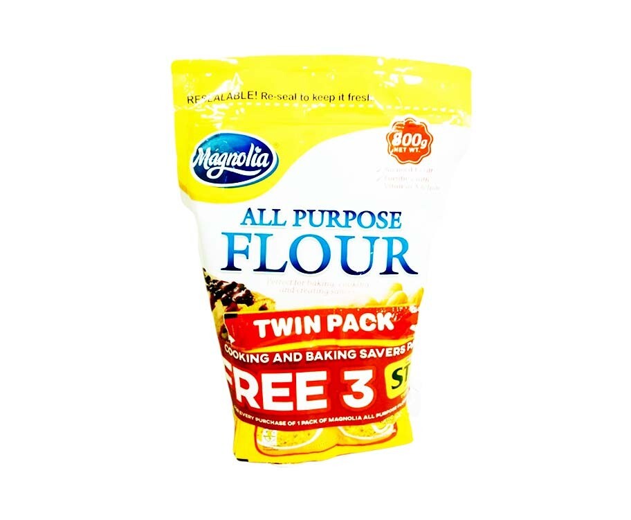 Magnolia All Purpose Flour 800g + Free Star Margarine Twin Pack (3 Packs x 30g)