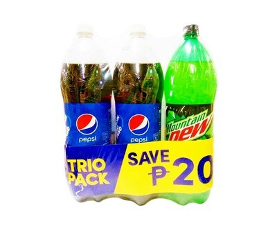 Pepsi (2 Packs x 2L) + Mountain Dew 2L Trio Pack