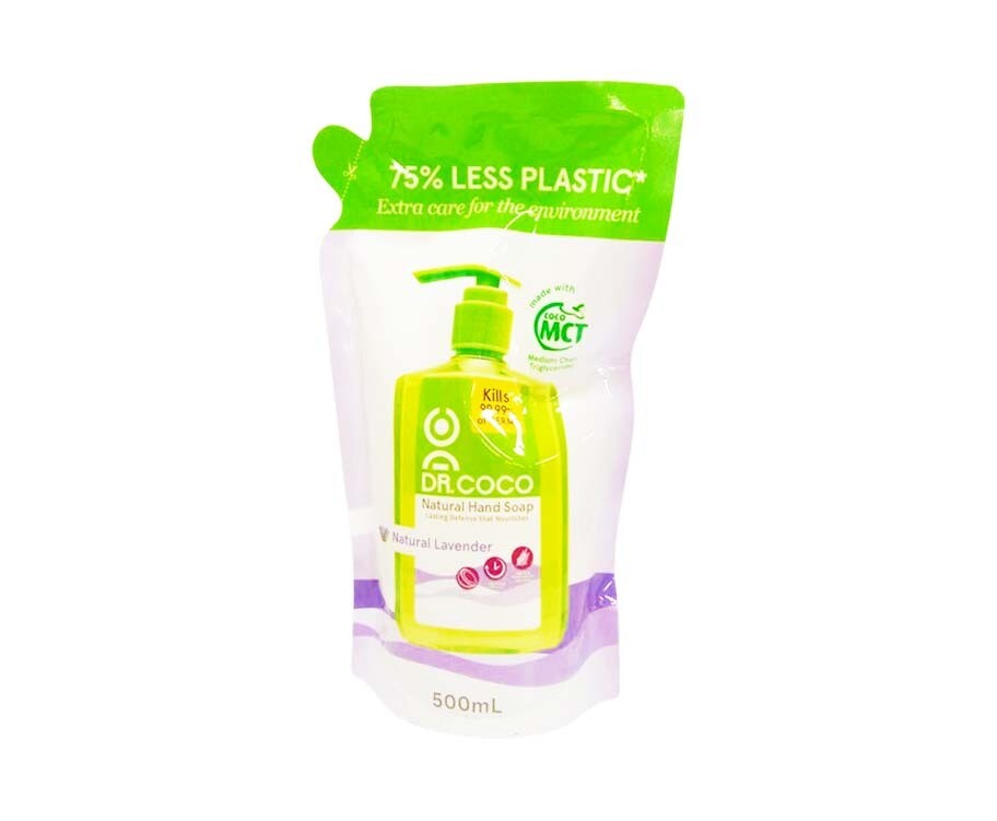 Dr. Coco Natural Hand Soap Natural Lavender Refill Pack 500mL