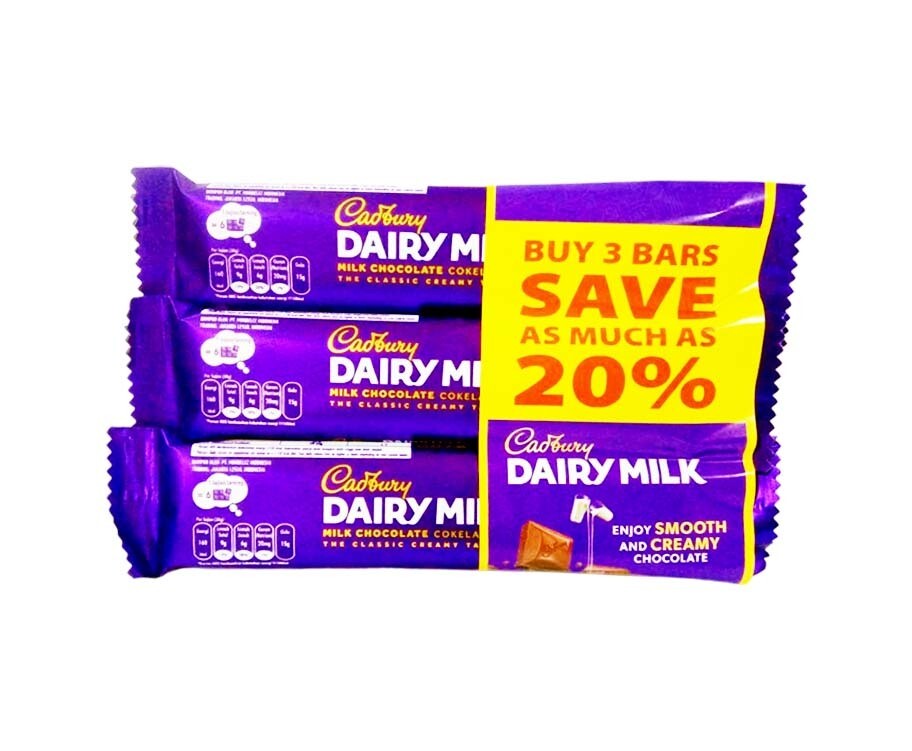 Cadbury Dairy Milk Milk Chocolate (3 Packs x 30g)