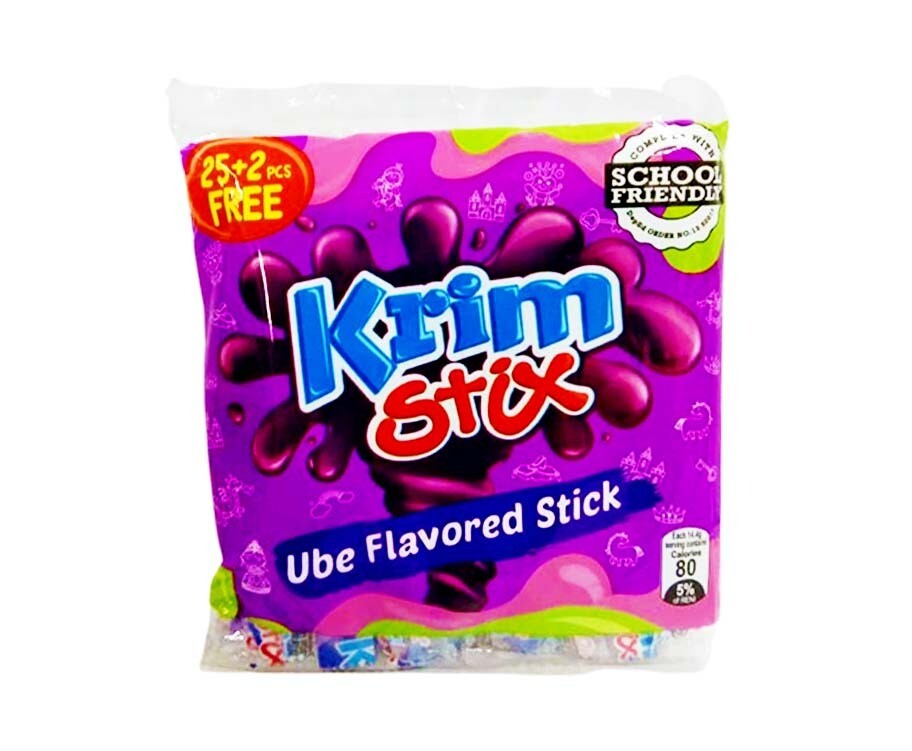 Krim Stix Ube Flavored Stick (25+2 Pieces) 129.6g