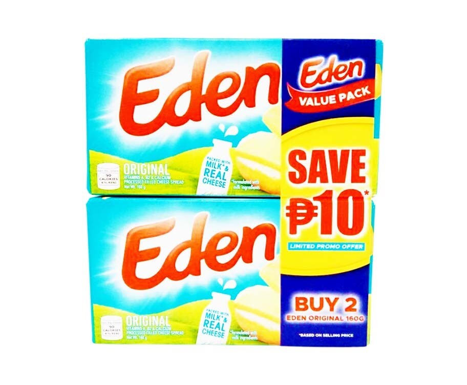 Kraft Eden Original Processed Filled Cheese Spread (2 Packs x 165g)
