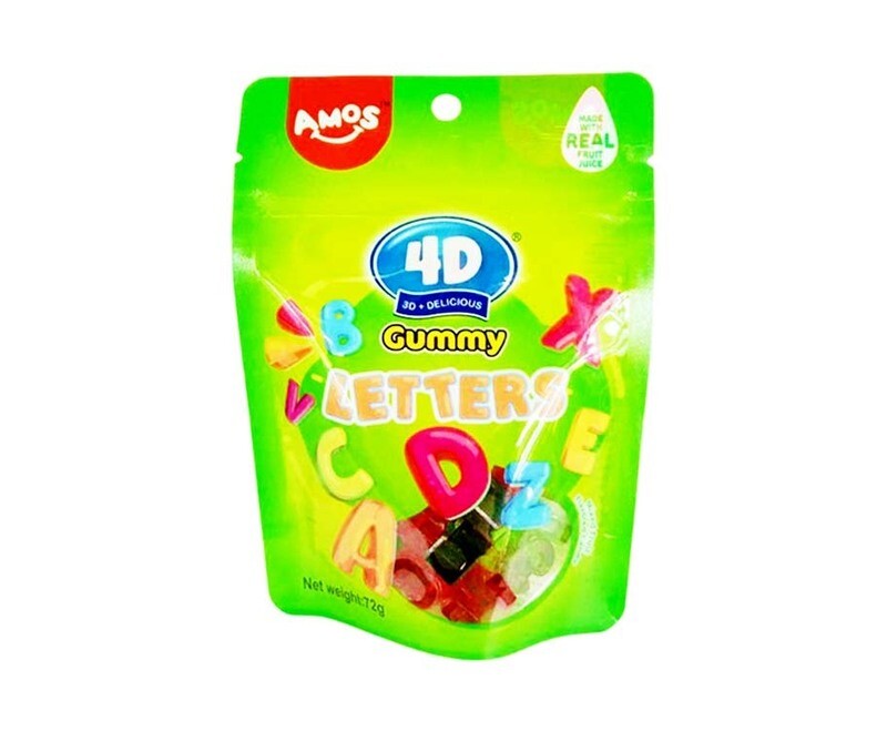 Amos 4D Gummy Letters 72g
