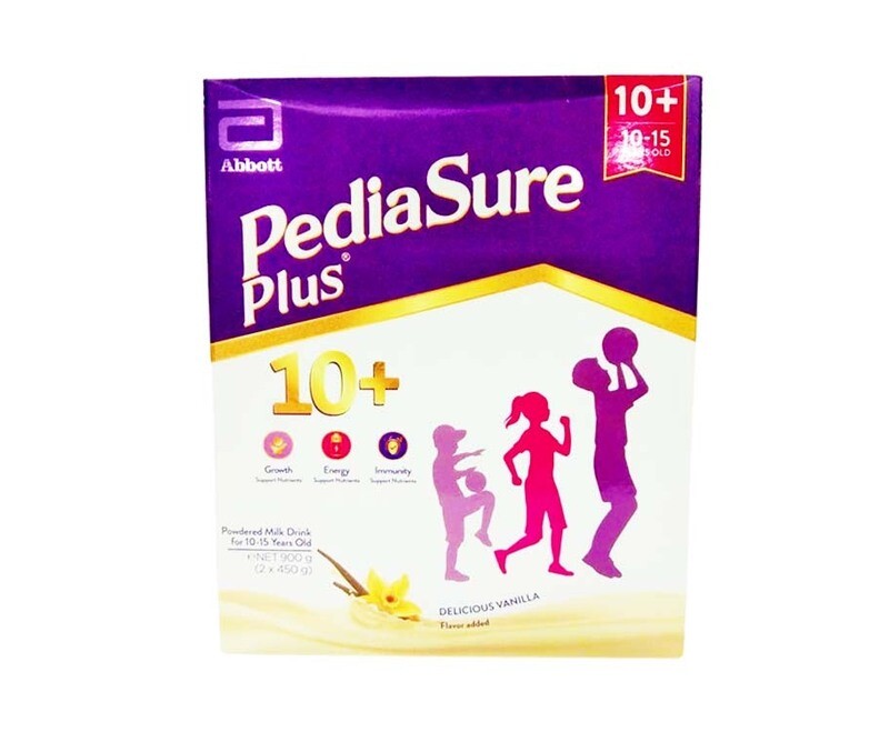 Abbott PediaSure Plus 10+ Powdered Milk Drink For 10-15 Years Old Delicious Vanilla Flavor (2 Packs x 450g) 900g