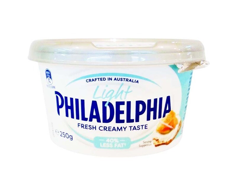 Philadelphia Light Cream Cheese 40 Less Fat 250g
