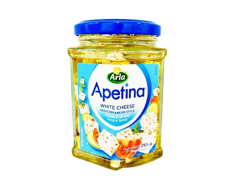 Arla Apetina White Cheese Mediterranean Style Cheese in Oil with Herbs &amp; Spices 265g