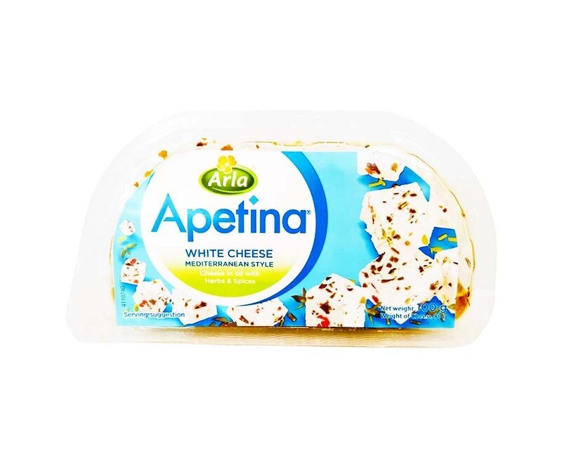 Arla Apetina White Cheese Mediterranean Style Cheese in Oil with Herbs &amp; Spices 100g