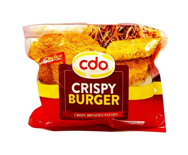 CDO Crispy Burger Crispy Breaded Patties 6 Regular Beef Patties 228g