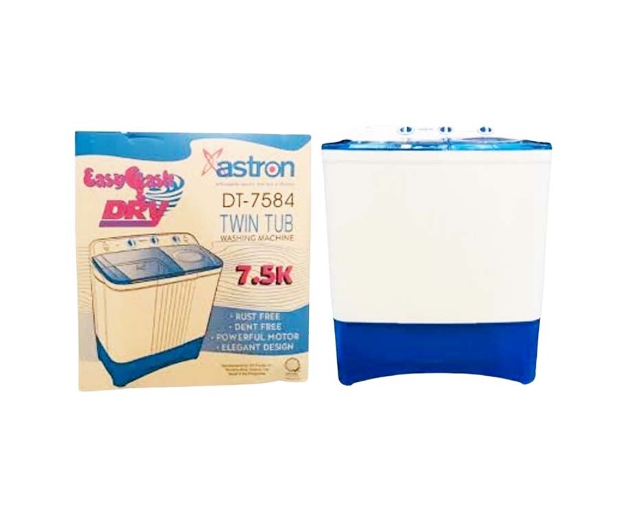 Astron Super Wash DT-7584 Twin Tub Washing Machine 7.5kg