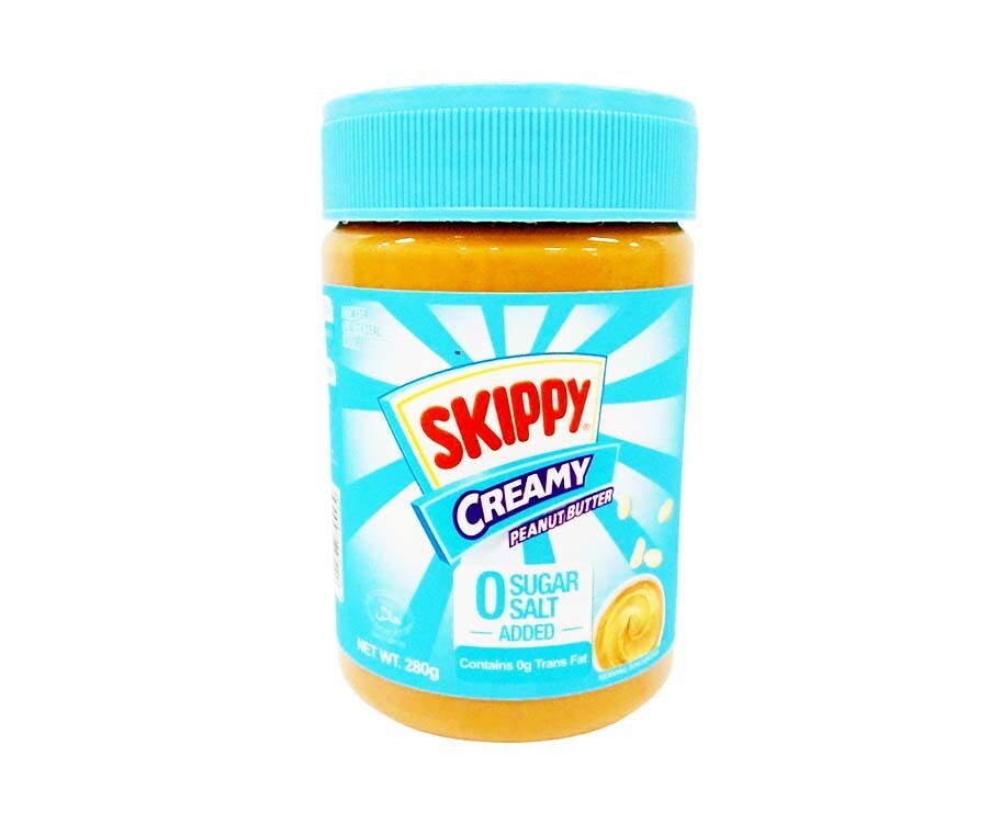 Skippy Creamy Peanut Butter 0 Sugar Salt Added 280g