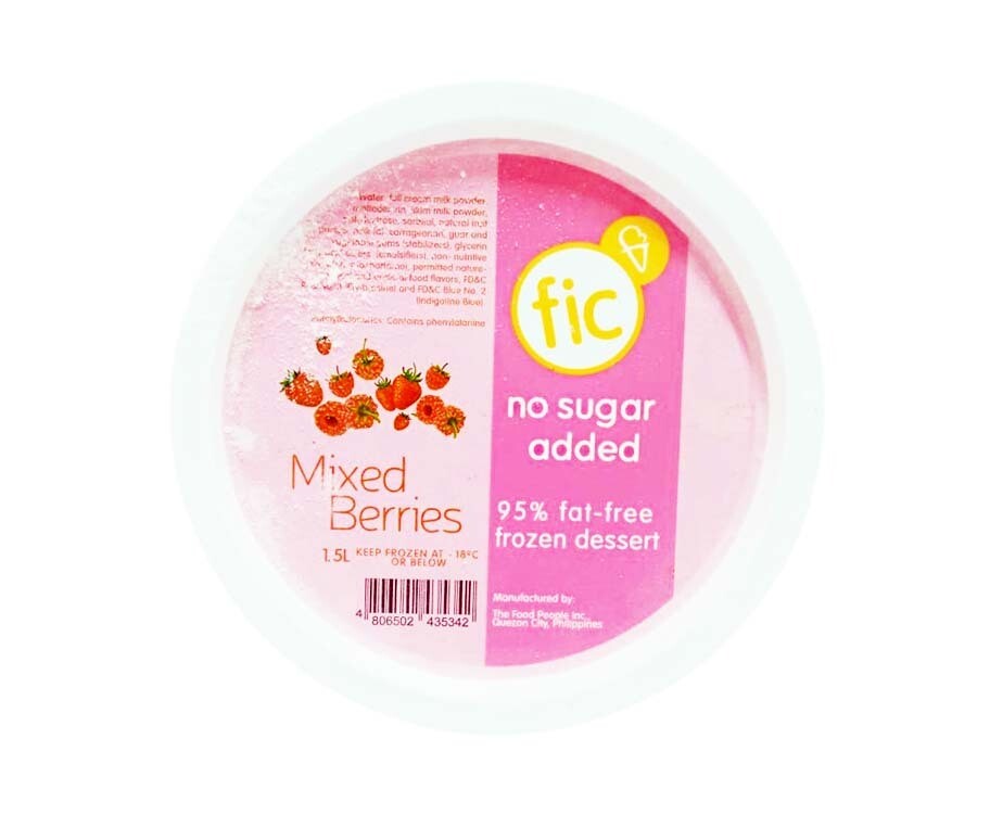 FIC Fruits in Ice Cream Mixed Berries No Sugar Added 1.5L