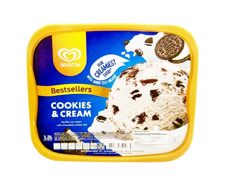 Selecta Bestsellers Cookies &amp; Cream 1.3L