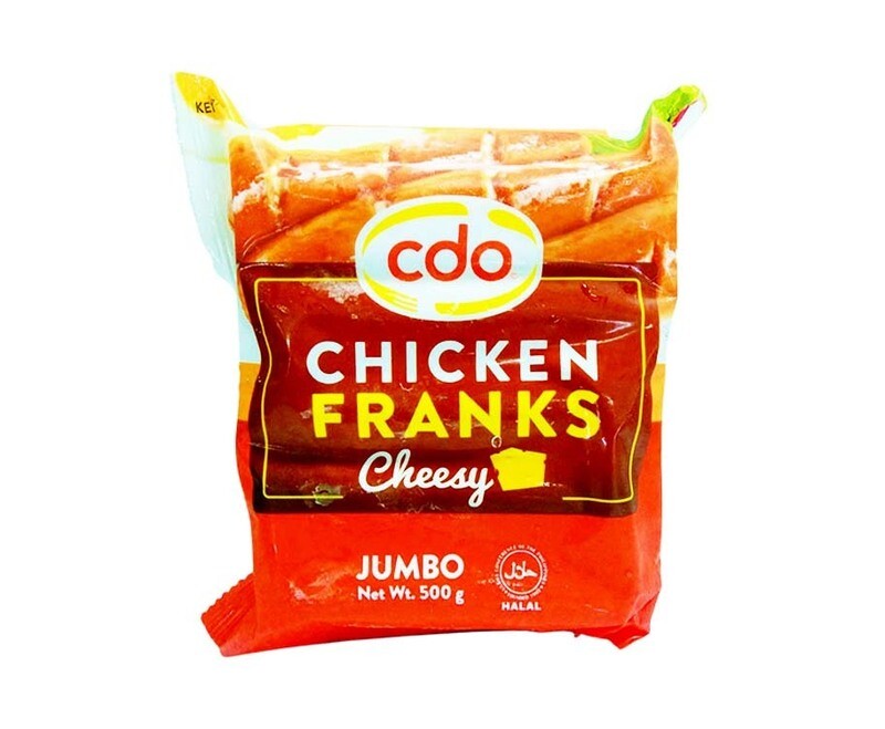 CDO Chicken Franks Cheesy Jumbo 500g