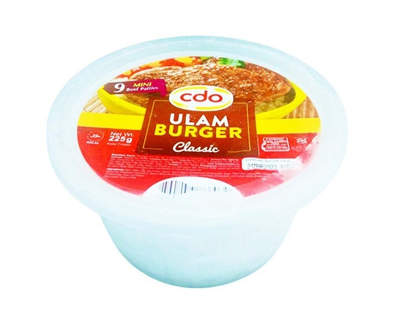 CDO Ulam Burger Classic 9 Mini Beef Patties 225g