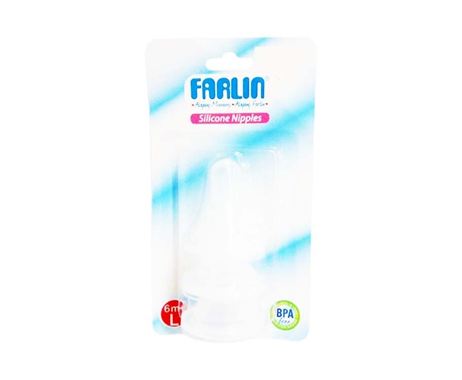Farlin Silicone Nipples Large 6m+